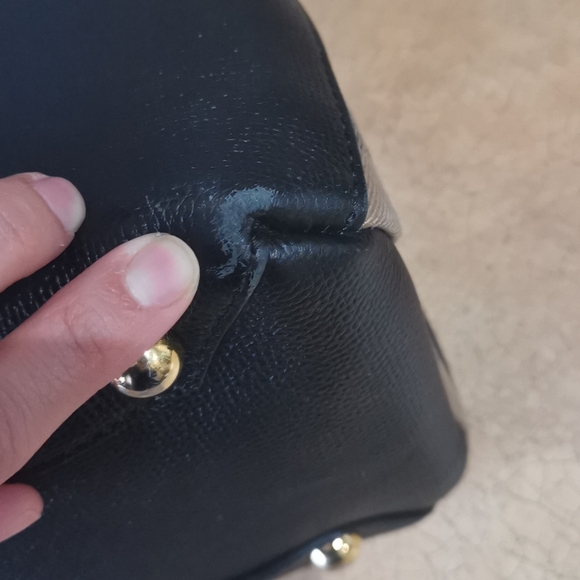 Black Burberry Banner Bag/Purse Medium - Picture 9 of 10